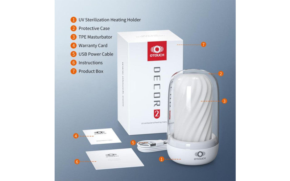 OTouch DECOR 2 Masturbator Sleeve With UV Sterilization & Heating Unit Masturbators and Strokers