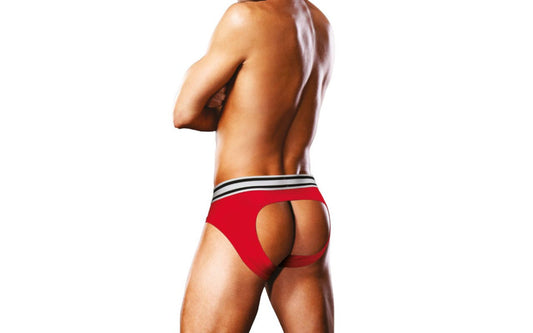 Prowler Open Back Sexy Mens Brief Red/White - Mens Briefs And Boxers