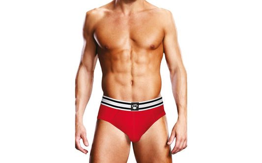 Prowler Open Back Sexy Mens Brief Red/White - Mens Briefs And Boxers