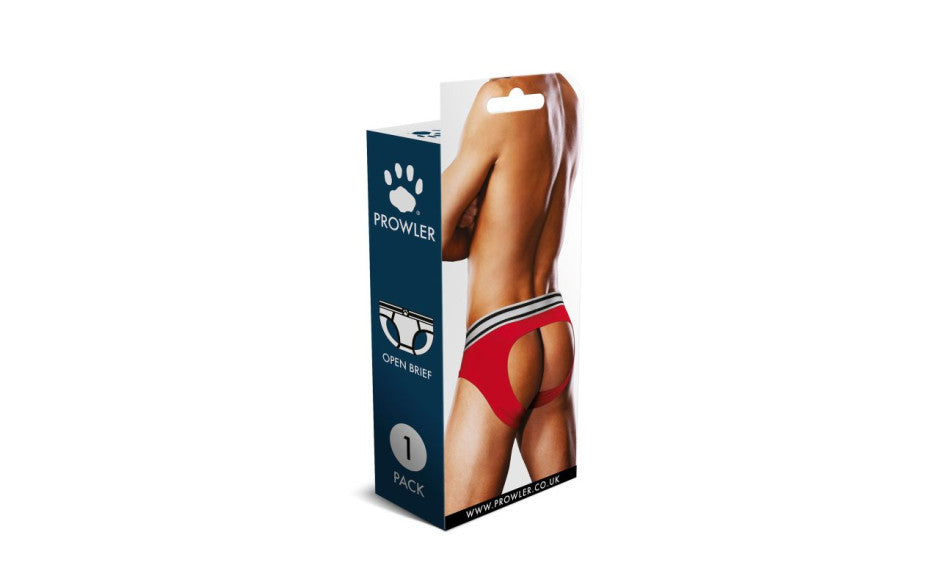 Prowler Open Back Sexy Mens Brief Red/White Mens Briefs And Boxers