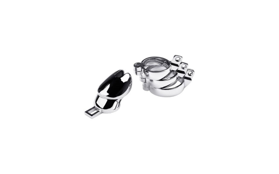 Metal Silver Metal Adjustable Male Chastity Cage Male Chastity