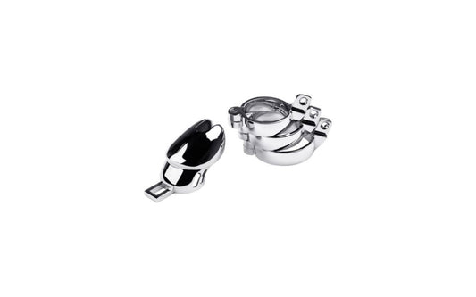 Metal Silver Metal Adjustable Male Chastity Cage - Male Chastity