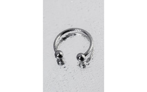 Metal Silver Metal Penis Erection Ring 3cm - Cock Rings