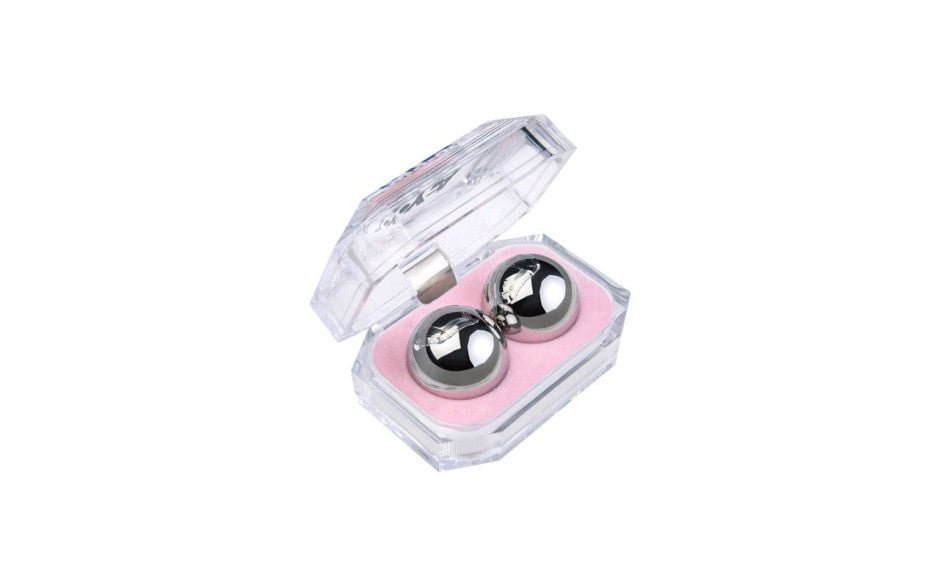 Metal Silver Metal Vaginal Balls 2 Piece 3 cm Love Eggs and Kegel Exercisers