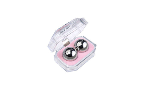 Metal Silver Metal Vaginal Balls 2 Piece 3 cm - Love Eggs and Kegel Exercisers