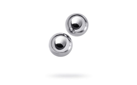 Metal Silver Metal 2 Piece Vaginal Balls 2.5cm - Love Eggs and Kegel Exercisers