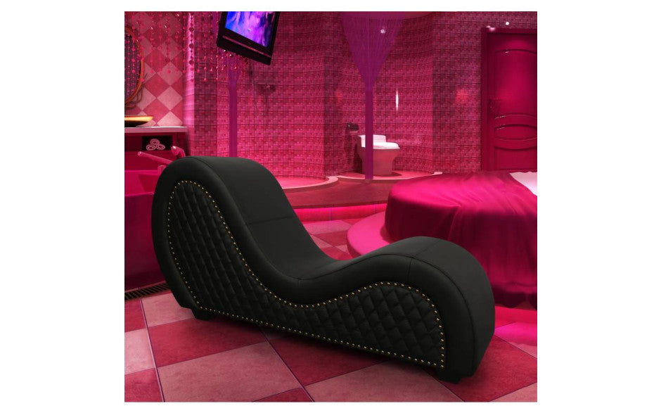 Daytona Kama Sutra Mebon Chaise Love Lounge Studded Sex Furniture & Quilted Black Sex Furniture