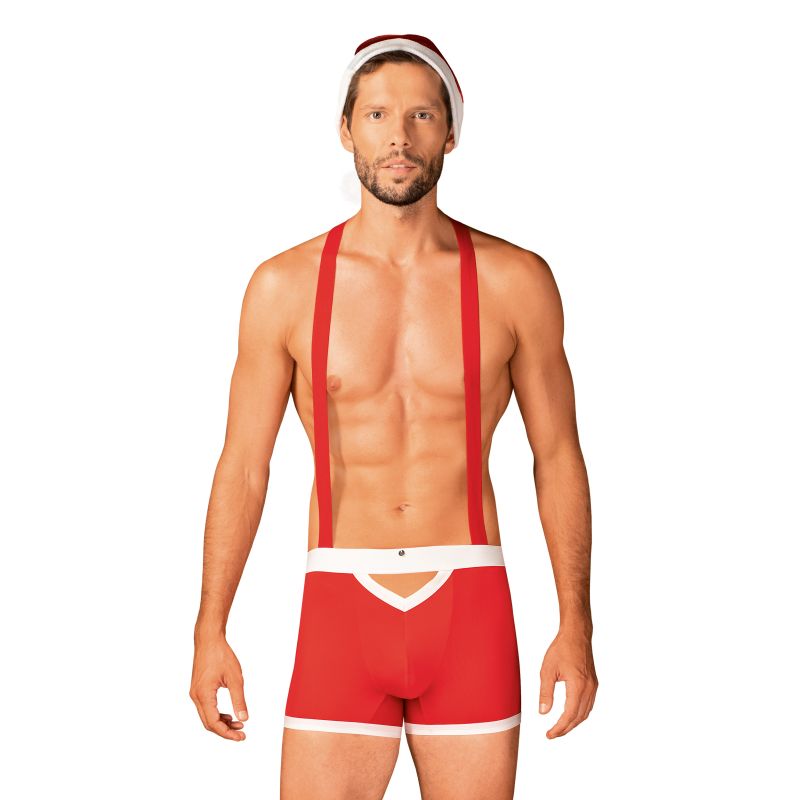 Obsessive Mr. Claus Mens Sexy Costume Set 3 Piece L / XL Fancy Dress Ups