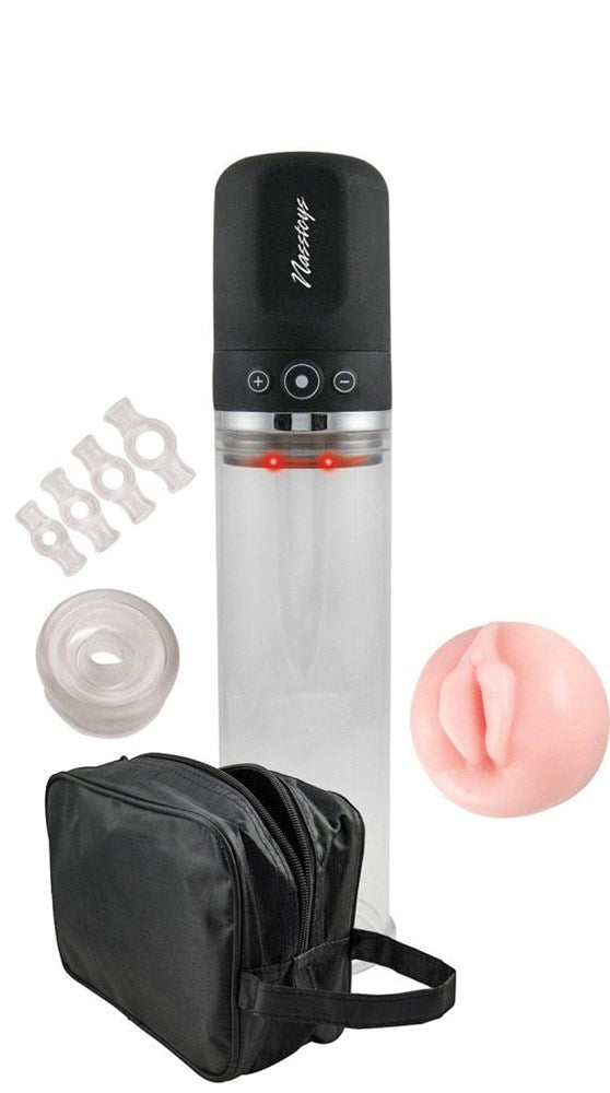 Travel Pump Kit Clear Genital Enlarger Pumps, Extenders and Sleeves