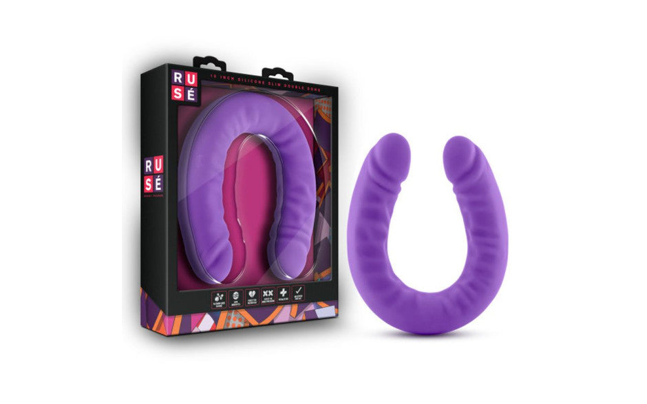 Ruse Silicone Slim 18 Inch Double Ender Realistic Dong Double Ender