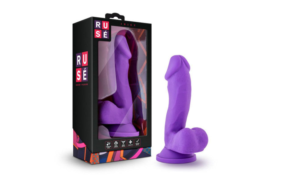 Ruse Juicy Harness Compatible Realistic Dong Purple Realistic Dildos