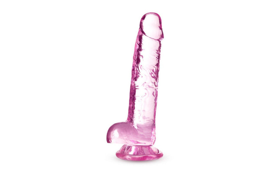 Naturally Yours 7 Inches Crystaline Realistic Dong With Balls Realistic Dildos