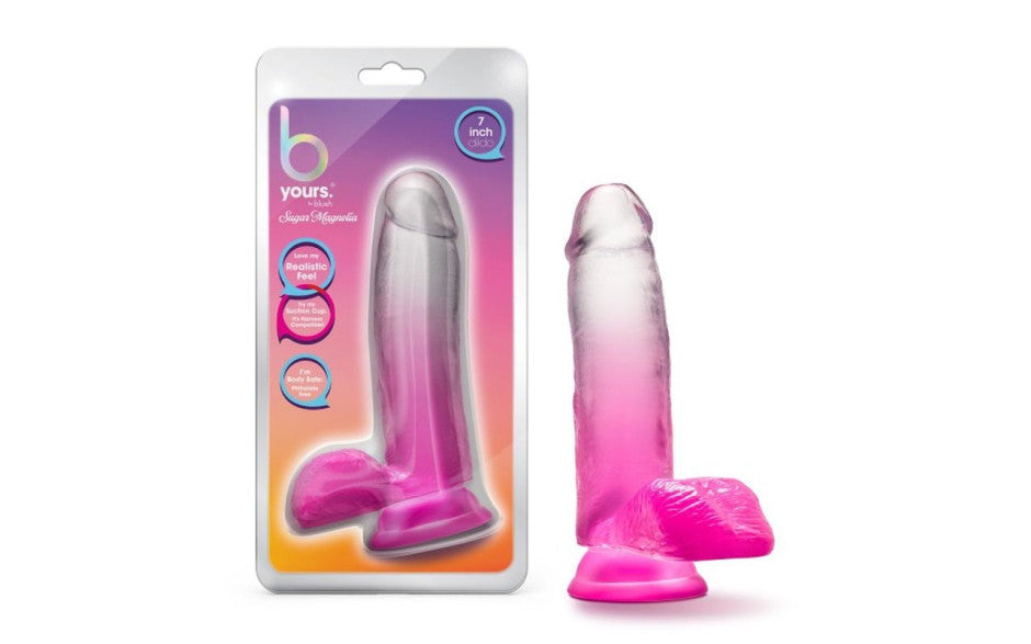 B Yours Sugar Magnolia 7 Inch Realistic Dildo With Suction Cup Realistic Dildos