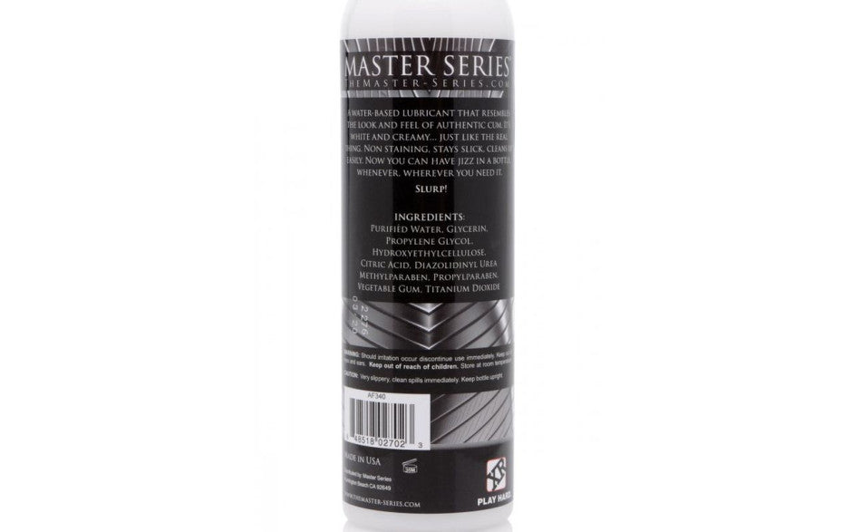 Master Series Jizz Unscented Water Based Lubricant 236ml Water Based Lubes