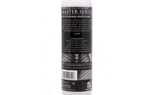 Master Series Jizz Unscented Water Based Lubricant 236ml - Water Based Lubes