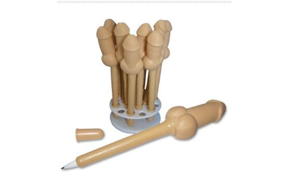 Novelty Penis Shape Pecker Pen 12 Piece Party Gifts and Novelties