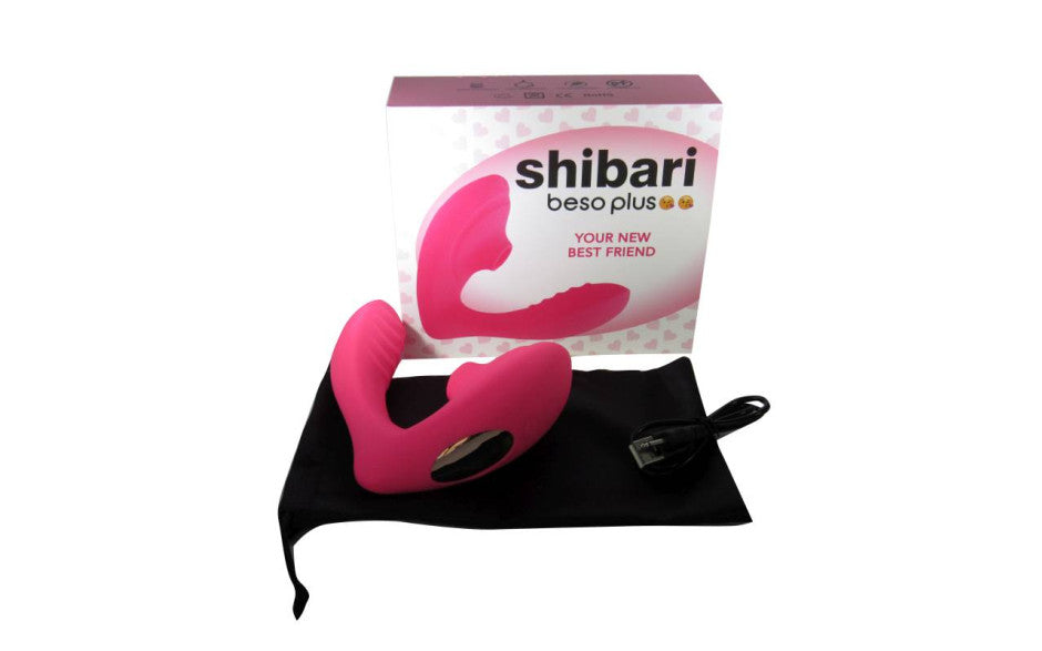 Shibari Beso Plus Air Pulse G Spot & Clitoral Vibrator Pink Clit Ticklers and Pulsators