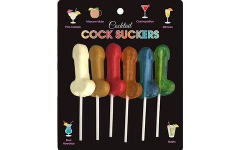 Kheper Edible Cocktail Cock Suckers 6 Piece - Party Gifts and Novelties