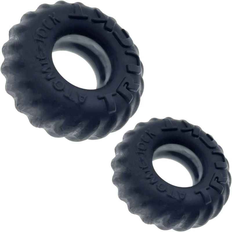 Truckt 2 Piece Cockring Set Special Edition Black Stretchy Cock Rings