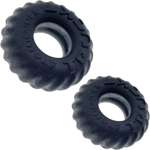 Truckt 2 Piece Cockring Set Special Edition Black - Stretchy Cock Rings