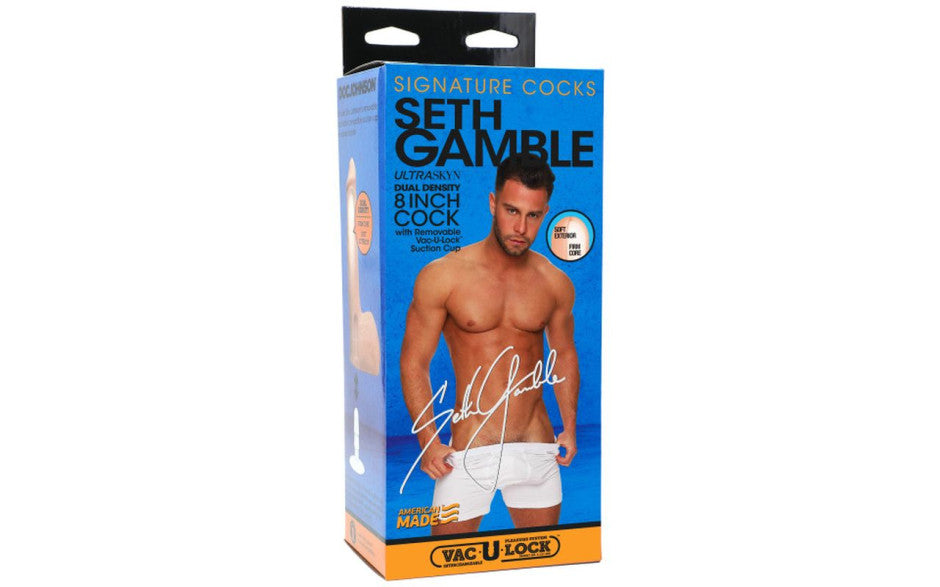 Signature Cocks Seth Gamble Ultraskyn Realistic Cock 8 Inch Vanilla Realistic Dildos