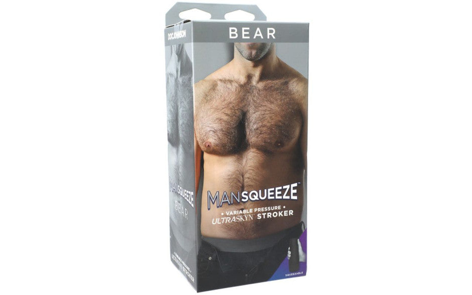 Man Squeeze Bear UltraSkyn Mens Pleasure Stroker Ass Vanilla Masturbators and Strokers