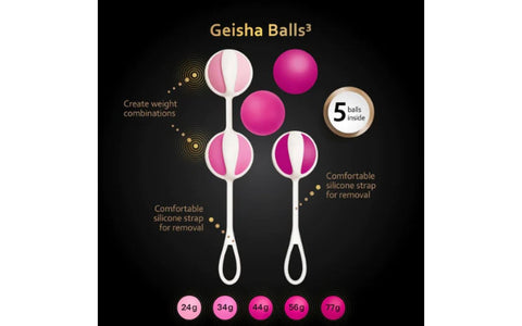 Gvibe Geisha Love Balls 3 Sugar Pink - Love Eggs and Kegel Exercisers