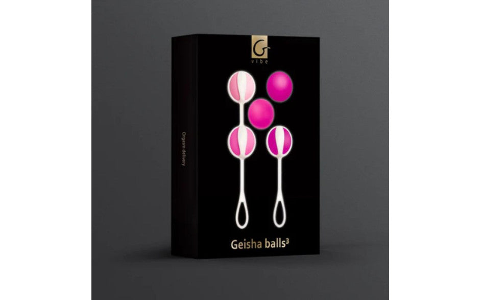 Gvibe Geisha Love Balls 3 Sugar Pink Love Eggs and Kegel Exercisers