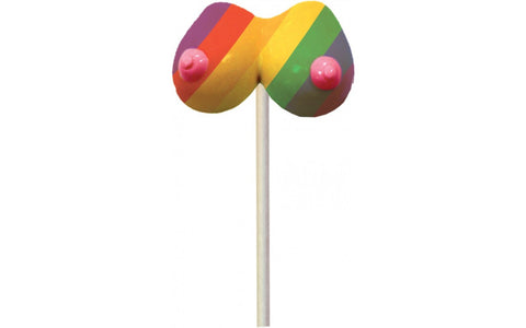 Hott Products Rainbow Boobie Shaped Candy Pop - Party Gifts and Novelties