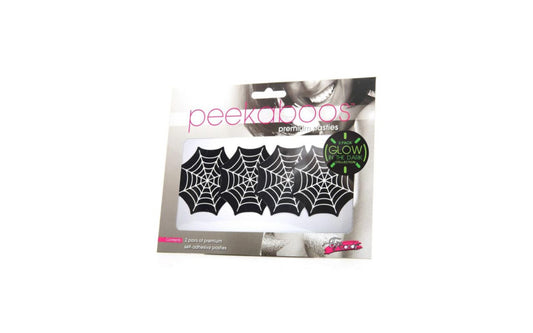 Peekaboo Glow In The Dark Webs Premium Nipple Pasties Fancy Dress Ups