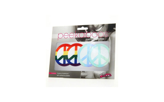 Peekaboo Pride Peace Sign Sleek & Fashionable Pasties - Fancy Dress Ups