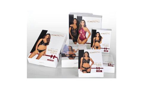 Axami Lingerie Microfiber and Lace G-String Panty with Studs Red - G-Strings, Panties and Shorts