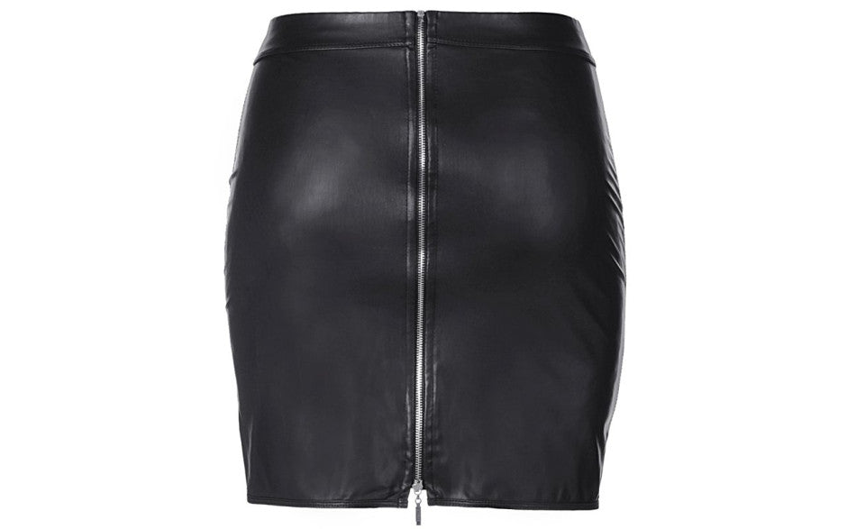 Axami Lingerie Stretch Wetlook Mesh Criss Cross Women Skirt Black Her Fetish