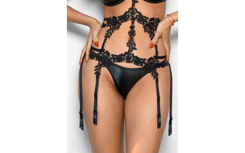 Axami Lingerie Stretch Wetlook Strappy G-String Women Panty Black - G-Strings, Panties and Shorts