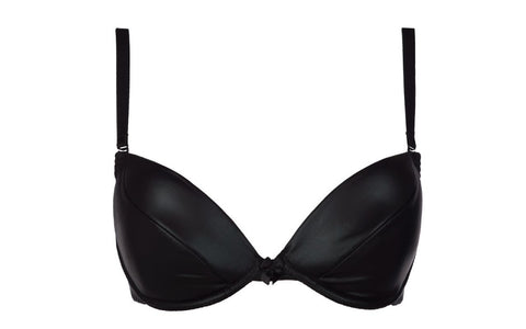 Axami Lingerie Sexy and Daring Stretch Wetlook Bra Black - Her Fetish