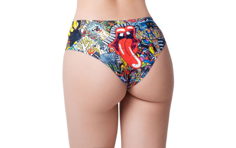 Mememe Lingerie Psychotropical Trash Womens Thong - G-Strings, Panties and Shorts