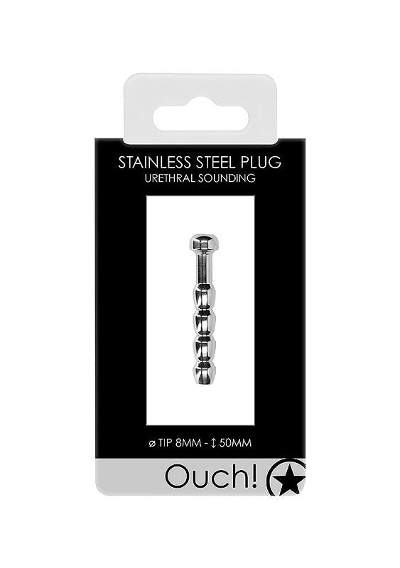 Urethral Sounding Stainless Steel Ribbed Plug Penis Plugs