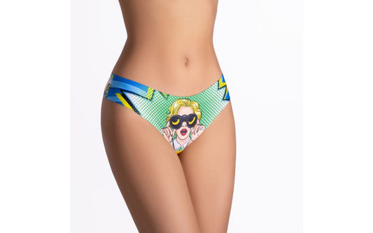 Mememe Lingerie Comics Curios Girl Womens Thong G-Strings, Panties and Shorts