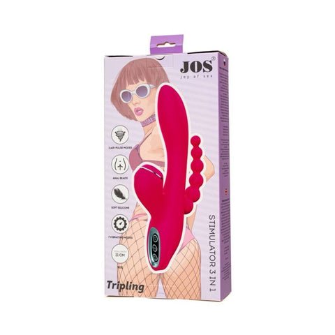 JOS Tripling Triple Rabbit Style Clitoral Stimulator - Rabbit Vibrators