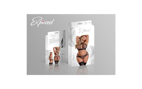 Exposed Lingerie Peek-A-Boo Cheeky Womens Panty Red - G-Strings, Panties and Shorts