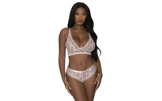Exposed Lingerie Lace Cami and Short Set - Bras and Bra Sets