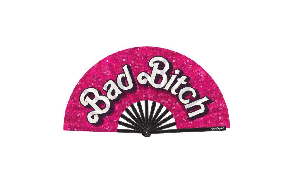 Wood Rocket Bad Bitch Barbie Inspired Hand Folding Fan Party Gifts and Novelties
