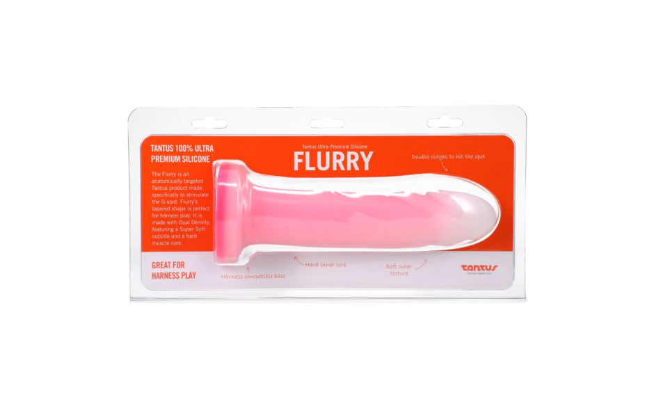 Tantus Flurry Dual Density Realistic Dildo Rose Quartz Realistic Dildos