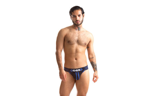Sport Fucker Rally Mens Jock Strap Blue and Black - Jocks and G-Strings