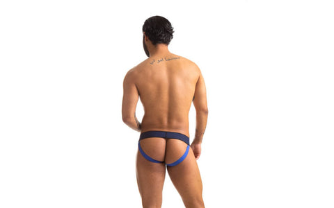 Sport Fucker Rally Mens Jock Strap Blue and Black - Jocks and G-Strings