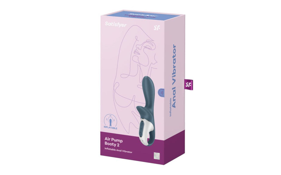 Satisfyer Air Pump Booty 2 Anal Vibrator Dark Grey Anal Vibrators