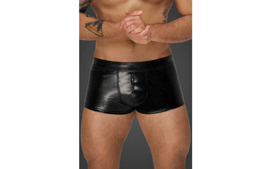 Noir Handmade Snake Wetlook Mens Fetish Wear Short Shorts His Fetish