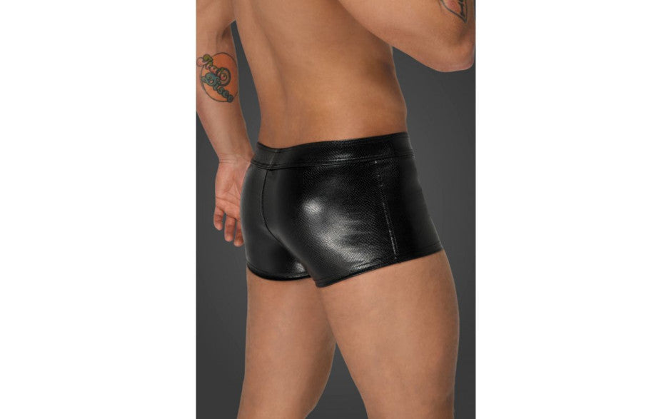 Noir Handmade Snake Wetlook Mens Fetish Wear Short Shorts His Fetish