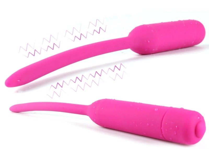 Vibrating Silicone Urethral Sound Small Penis Plugs