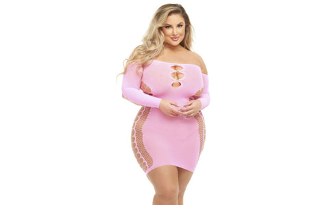 Pink LIpstick Diamond Drippin Women Dress - Skirts And Club Wear